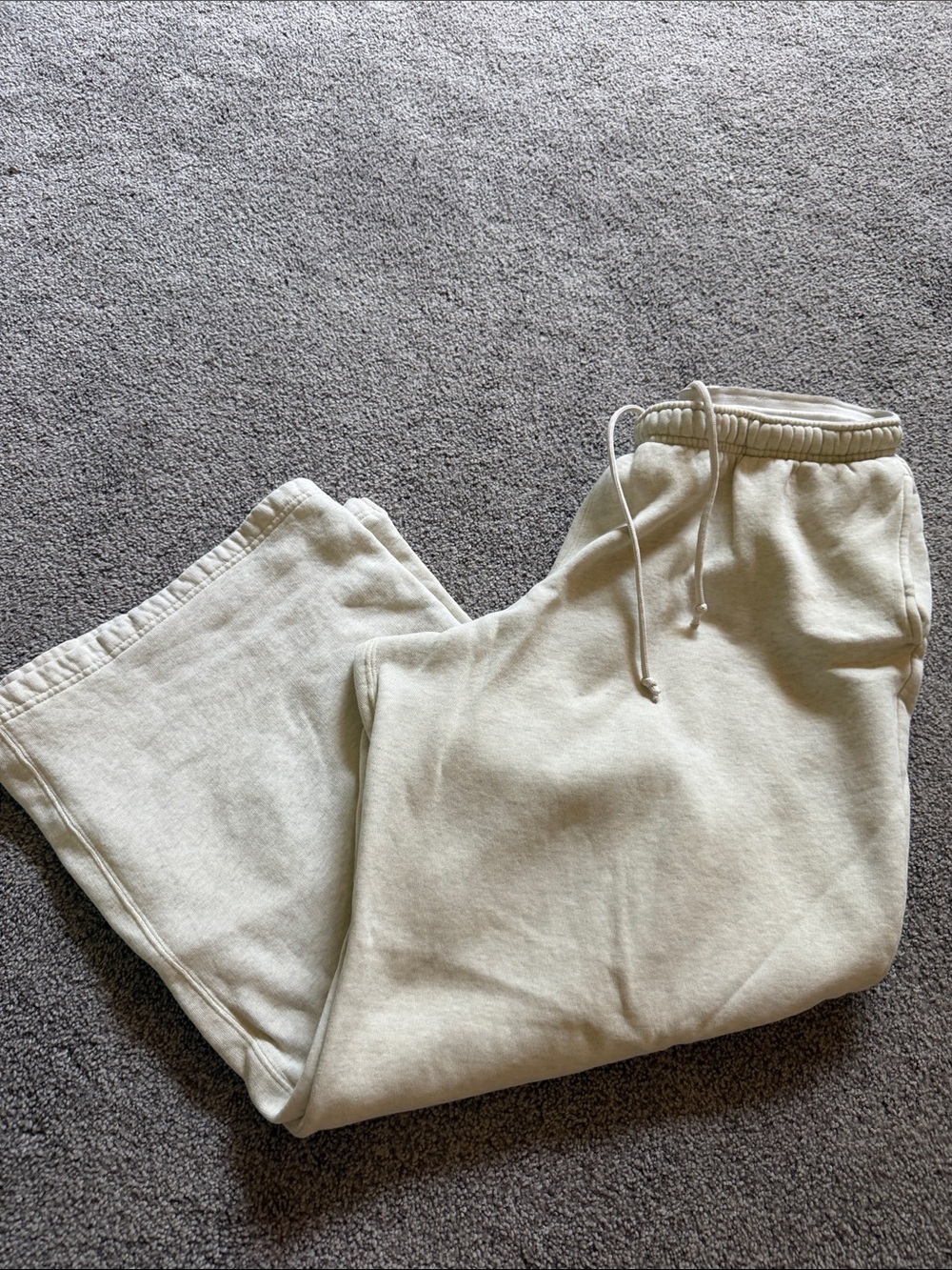 wild fable Cream Wide-Leg Drawstring Sweatpants
